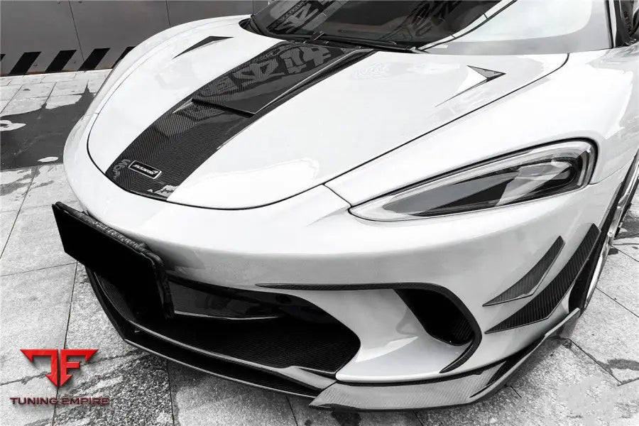 MCLAREN GT WP STYLE DRY CARBON FIBER FRONT CENTER LIP BSD