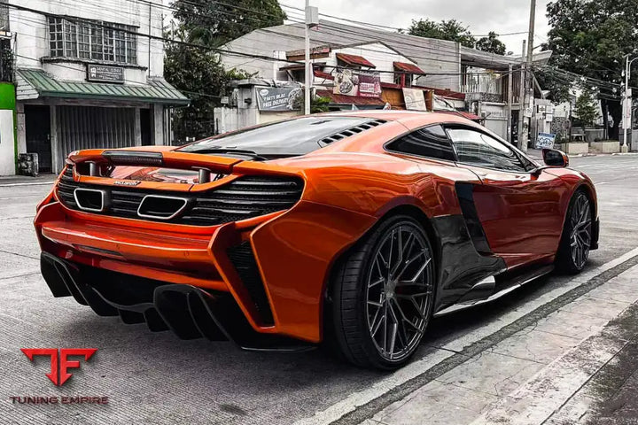 MCLAREN MP4 12C & 650S REBEL PERFORMANCE STYLE PARTIAL CARBON FIBER REAR BUMPER BSD
