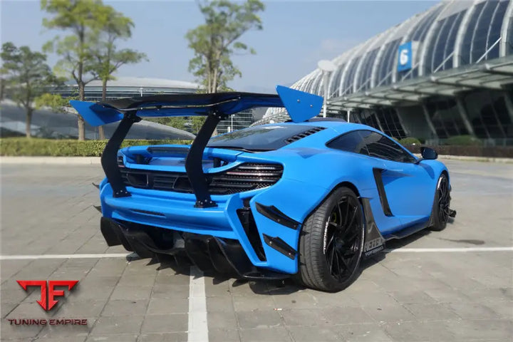MCLAREN MP4 12C & 650S REBEL PERFORMANCE STYLE PARTIAL CARBON FIBER REAR BUMPER BSD