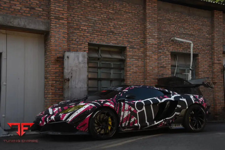 MCLAREN MP4 12C REBEL PERFORMANCE STYLE PARTIAL CARBON FIBER FRONT BUMPER WITH LIP BSD