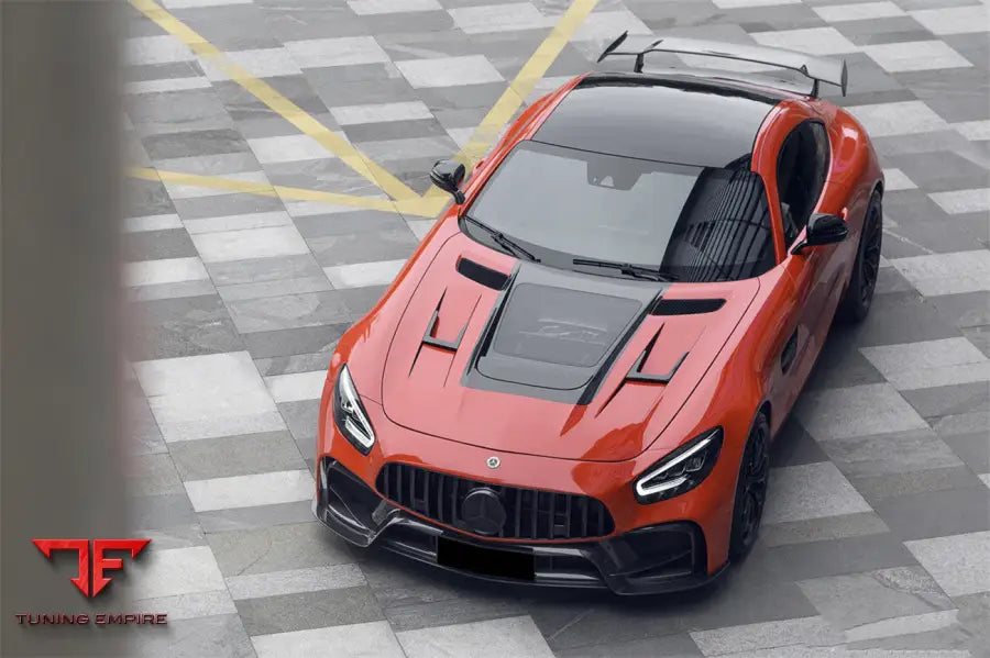 MERCEDES BENZ AMG GT GTS GTC IMP PERFORMANCE PARTIAL CARBON FIBER FRONT BUMPER BSD
