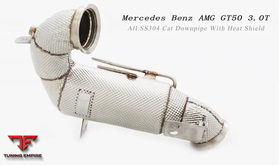 Mercedes Benz Amg Gt50 All Ss304 Cat Downpipe With Heat Shield Exhaust System
