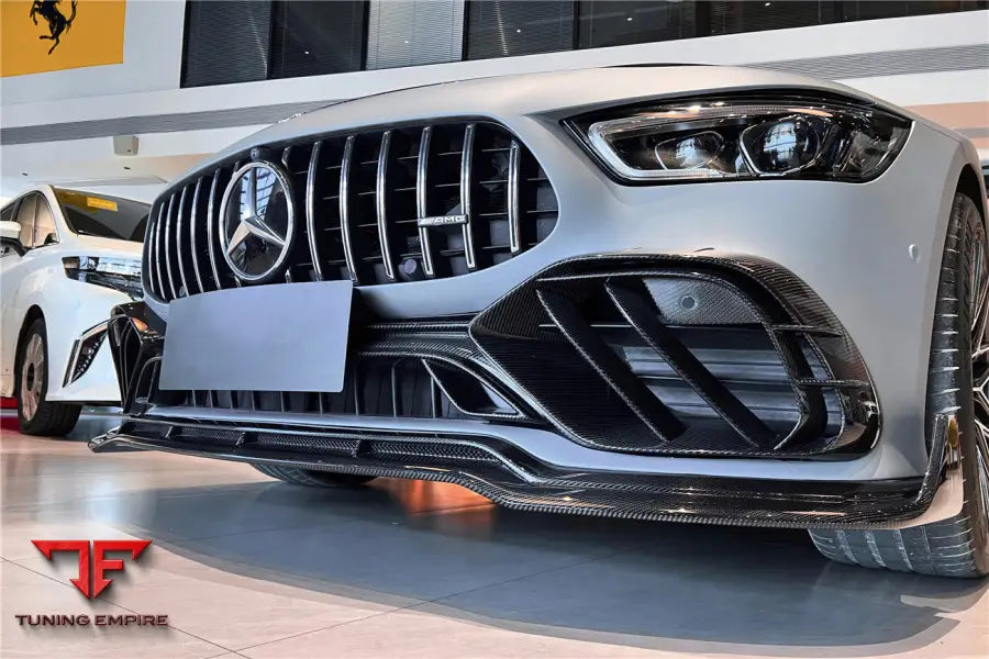 MERCEDES BENZ AMG GT50/GT53/GT43 4DOOR COUPE X290 IMP PERFORMANCE CARBON FIBER FRONT BUMPER LIP SPLITTER BSD