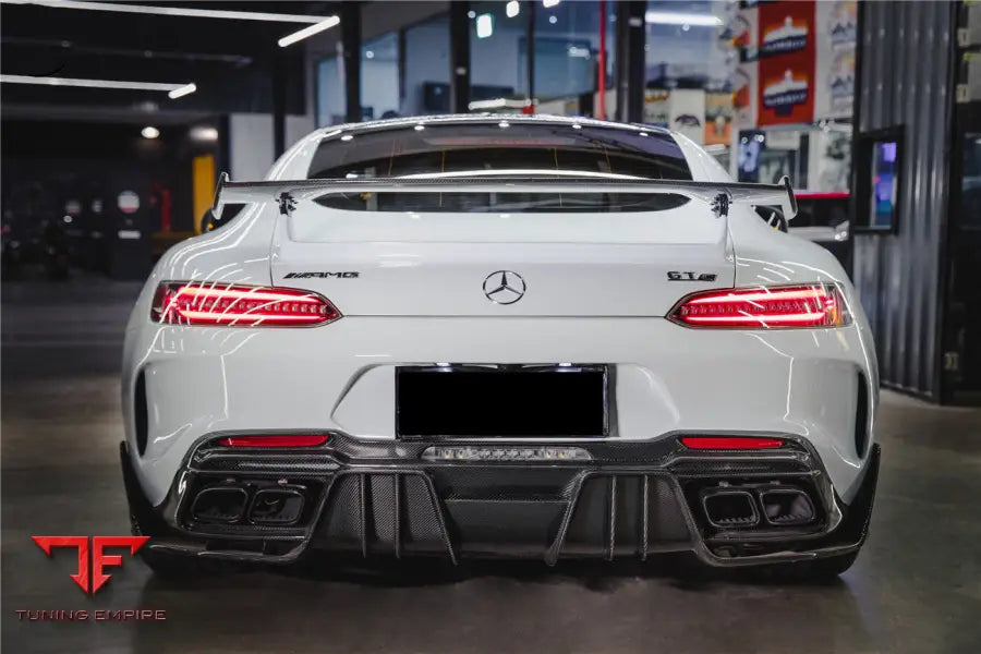 MERCEDES BENZ AMG GTC IMPII PART CARBON FIBER REAR BUMPER WITH EXHASUST TIPS BSD