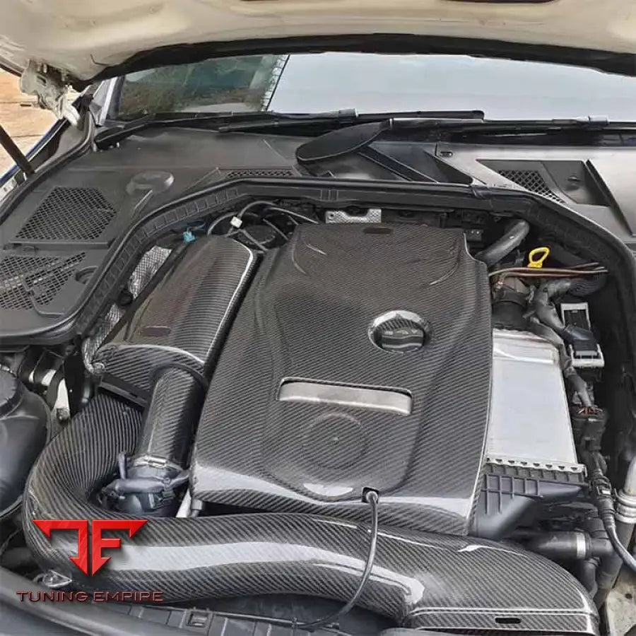 MERCEDES BENZ C CLASS C180 C200 CARBON FIBER COLD AIR INTAKE FILTER PIPE BOX