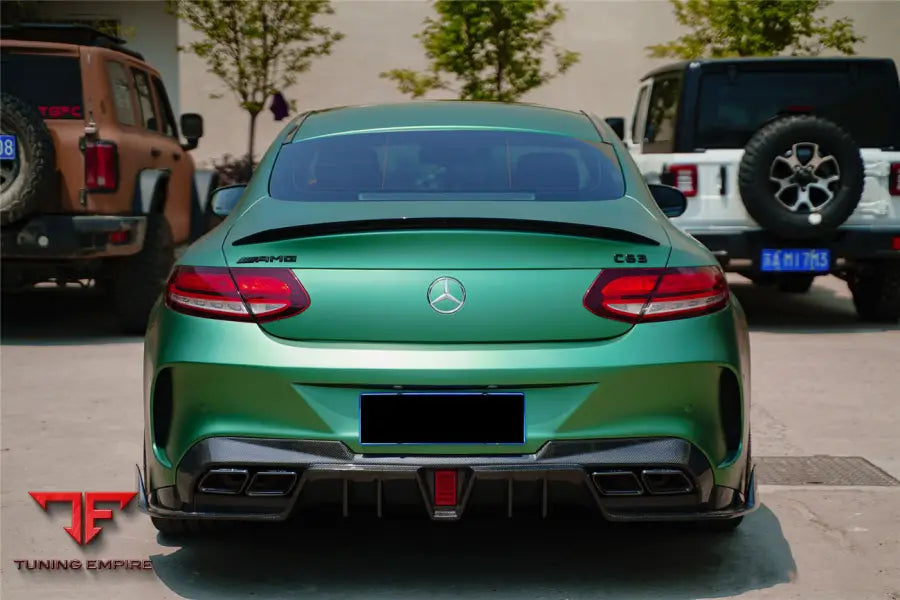MERCEDES-BENZ C-CLASS COUPE IMP PERFORMANCE PARTIAL CARBON FIBER REAR BUMPER BSD