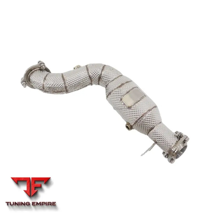 MERCEDES BENZ C-CLASS W204 C180 C200 C250 2.0T STAINLESS STEEL RAZOR EXHAUST DOWNPIPE WITH HEAT SHIELD