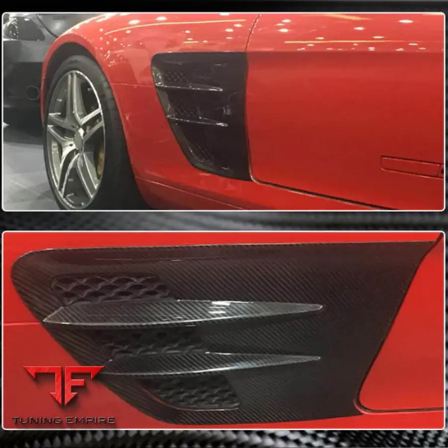 MERCEDES BENZ C197 SLS AMG COUPE CARBON FIBER SIDE AIR FENDER VENTS 2010-2013Y