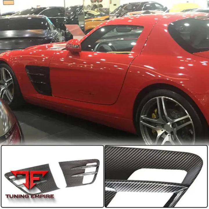 MERCEDES BENZ C197 SLS AMG COUPE CARBON FIBER SIDE AIR FENDER VENTS 2010-2013Y