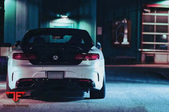 MERCEDES-BENZ C217 S63 & S65 AMG COUPE CARBON FIBER REAR BUMPER CAPS BSD