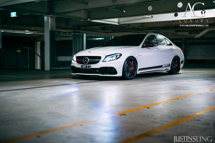 Mercedes-Benz C63 AMG on custom forged wheels