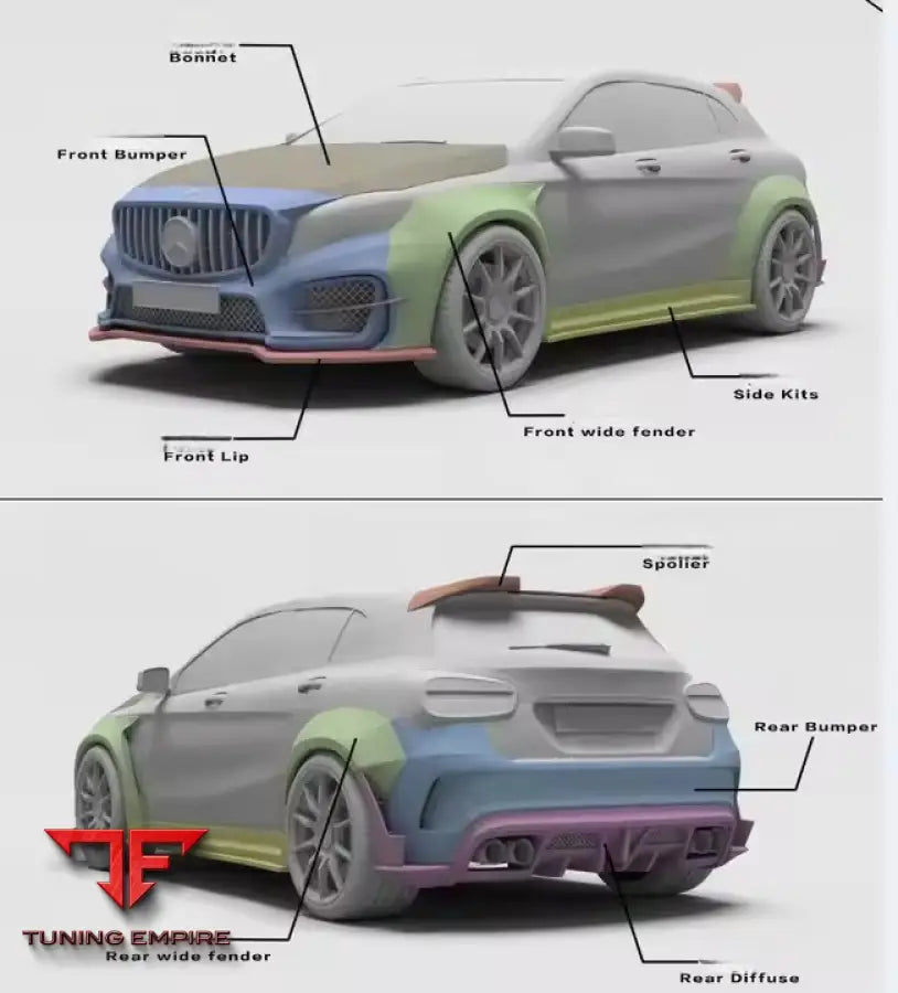 MERCEDES BENZ CLASS GLA 45 CARBON FIBER WIDEBODY KIT