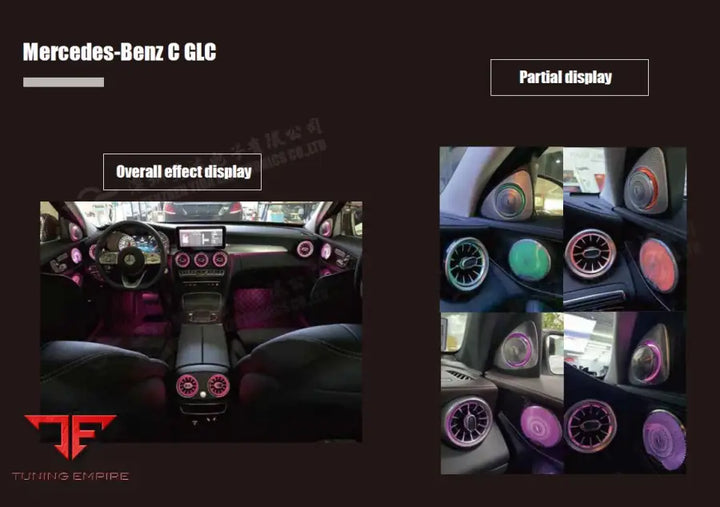 MERCEDES BENZ GLC/C-CLASS AIR VENTS WITH AMBIENT LIGHTS