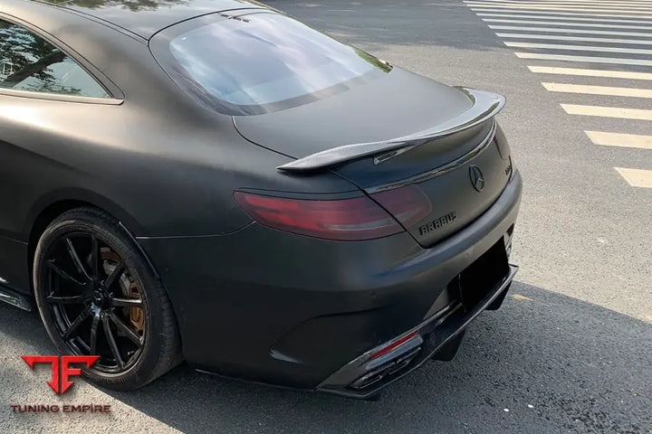MERCEDES BENZ S CLASS C217 COUPE RT STYLE CARBON FIBER TRUNK SPOILER BSD
