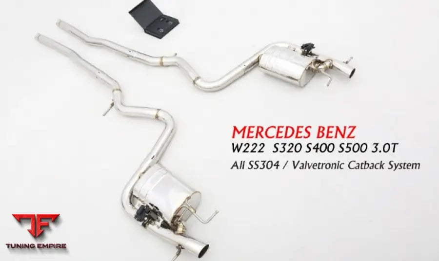 Mercedes Benz S Class W222 All Ss304 Valvetronic Exhaust System