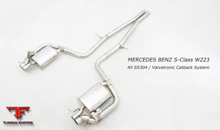 Mercedes Benz S Class W223 All Ss304 Valvetronic Exhaust System