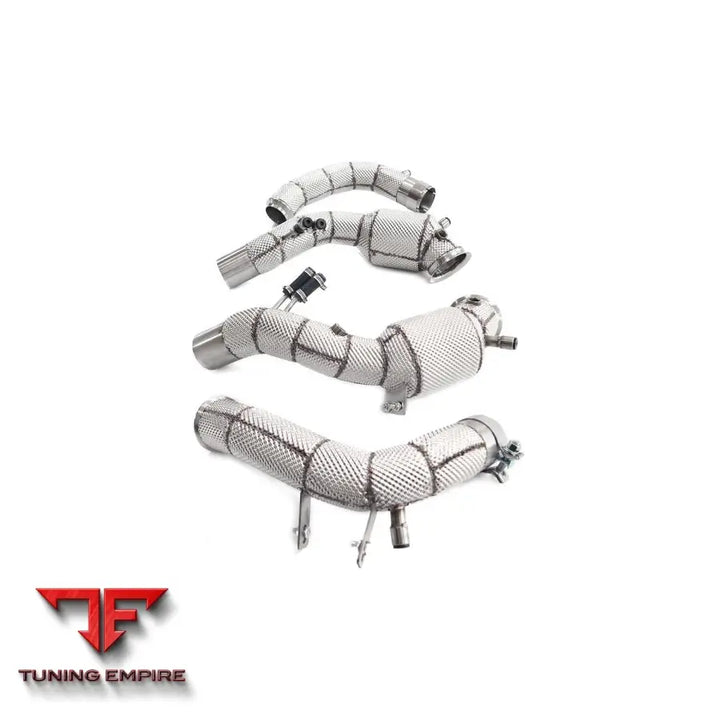 MERCEDES BENZ SL-CLASS SL63 R232 STAINLESS STEEL RAZOR EXHAUST DOWNPIPE WITH HEAT SHIELD