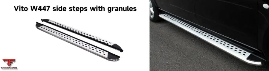 MERCEDES BENZ V-CLASS VITO W447 SIDE STEPS WITH GRANULES