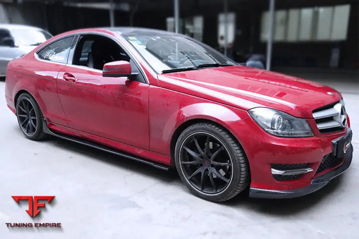 MERCEDES BENZ W204 C CLASS COUPE DP STYLE CARBON FIBER SIDE SKIRTS UNDER BOARD BSD
