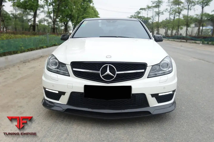 MERCEDES BENZ W204 C63 AMG RZ STYLE CARBON FIBER FRONT LIP BSD