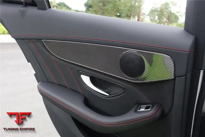 MERCEDES BENZ W205 C CLASS/GLC X253 CARBON FIBER INTERIOR DOOR HANDLE COVER TRIM BSD
