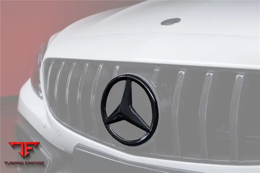 MERCEDES-BENZ W205 C63 & C63S AMG COUPE IMP CARBON FIBER GRILLE LOGO COVER BSD