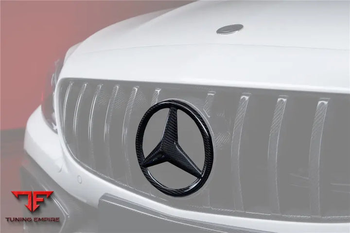 MERCEDES-BENZ W205 C63 & C63S AMG COUPE IMP CARBON FIBER GRILLE LOGO COVER BSD