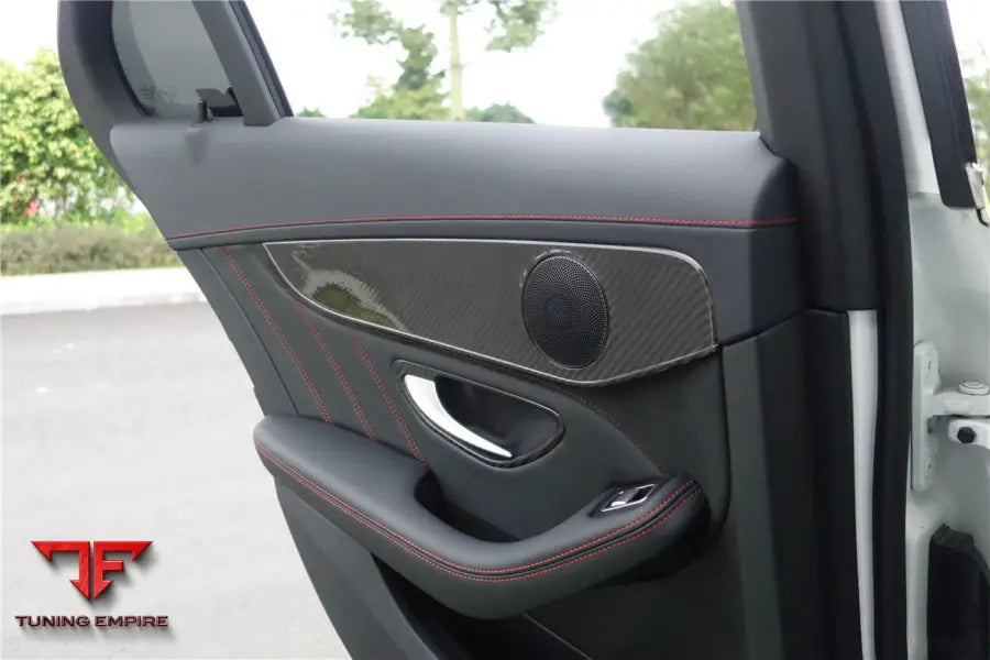 MERCEDES BENZ W205 C63S AMG SEDAN CARBON FIBER INTERIOR DOOR PANEL TRIM COVER STRIP BSD