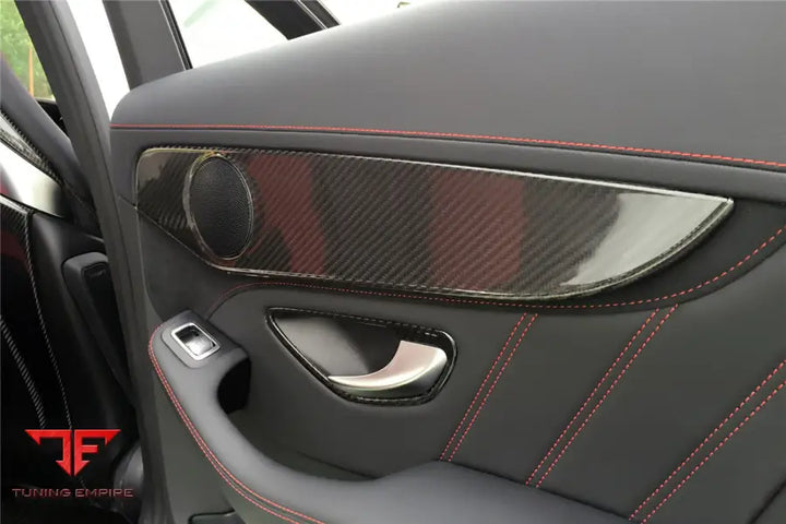 MERCEDES BENZ W205 C63S AMG SEDAN CARBON FIBER INTERIOR DOOR PANEL TRIM COVER STRIP BSD