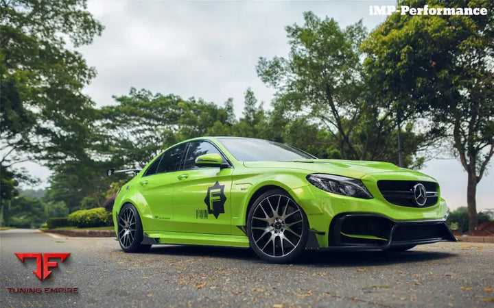 MERCEDES BENZ W205 C63S AMG SEDAN IMP PERFORMANCE PARTIAL CARBON FIBER FRONT BUMPER BSD