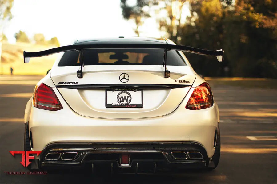 MERCEDES BENZ W205 C63S AMG SEDAN IMP PERFORMANCE CARBON FIBER REAR CAPS BSD