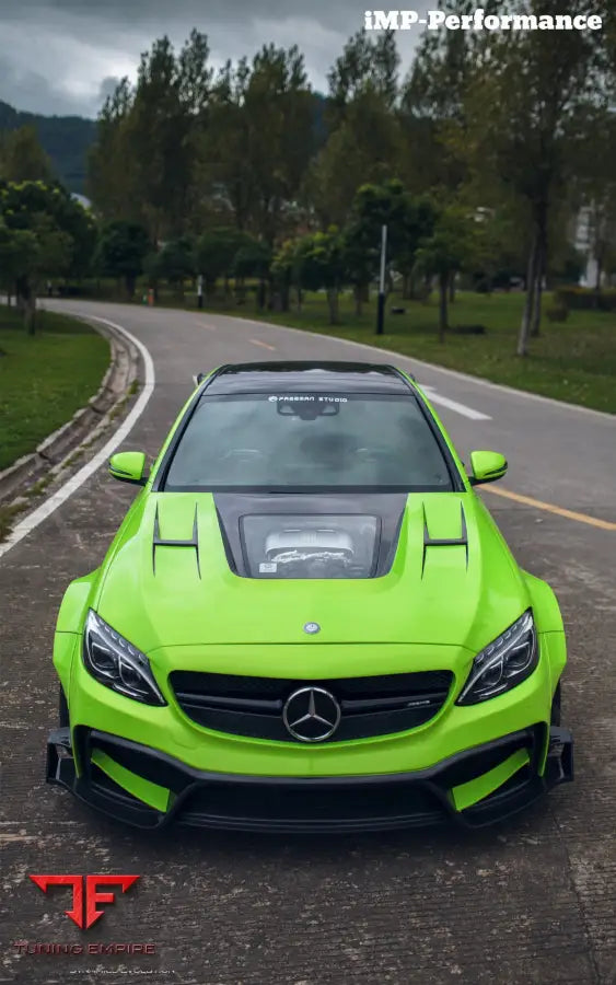 MERCEDES BENZ W205 C63S AMG SEDAN IMP PERFORMANCE PARTIAL CARBON FIBER FRONT BUMPER BSD