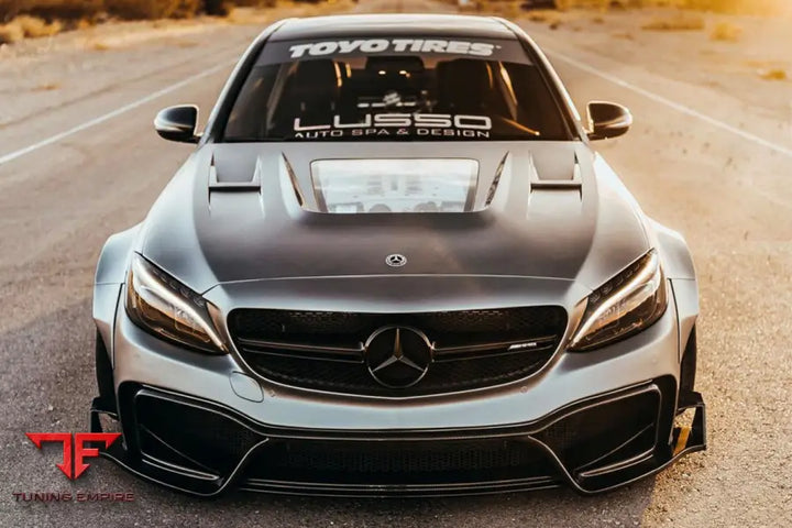 MERCEDES BENZ W205 C63S AMG SEDAN IMP PERFORMANCE PARTIAL CARBON FIBER FRONT BUMPER BSD