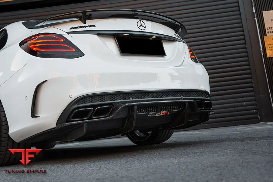 MERCEDES BENZ W205 C63S AMG SEDAN PS STYLE REAR DIFFUSER BSD