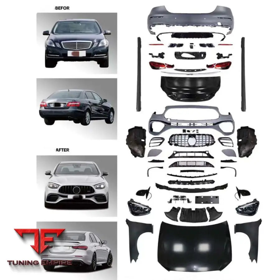 MERCEDES BENZ W213 E63 UPGRADE FACELIFT BODY KIT HOOD BUMPER LIGHT
