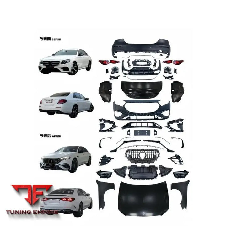 MERCEDES BENZ W213 TO W214 UPGRADE BUMPER WITH LIGHTS AND BODY KITS