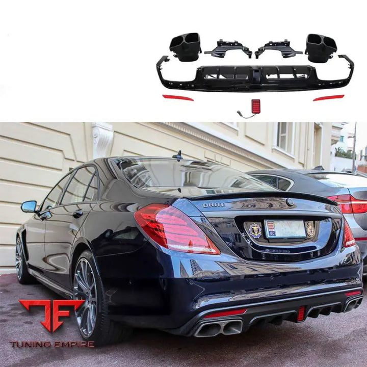 MERCEDES-BENZ W222 S63 S65 B850 REAR DIFFUSER CARBON FIBER EXHAUST