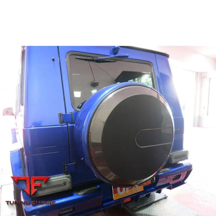 MERCEDES BENZ W463A W464 G500 G550 G63 DRY CARBON FIBER MATERIAL SPARE WHEEL COVERS