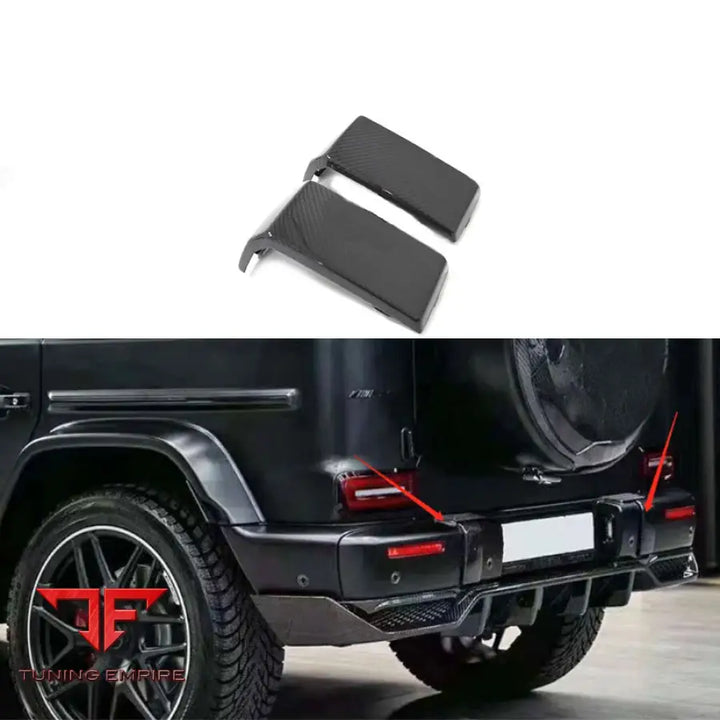 MERCEDES BENZ W463A W464 G63 G500 CARBON FIBER REAR BUMPER COVER TRIMS