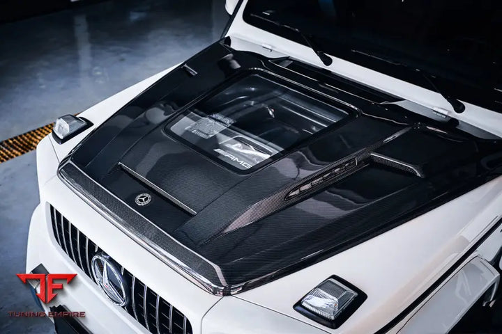 MERCEDES BENZ W464 G-CLASS G WAGON G500 & G550 & G63AMG IMP PERFORMANCE PARTIAL CARBON FIBER HOOD BSD