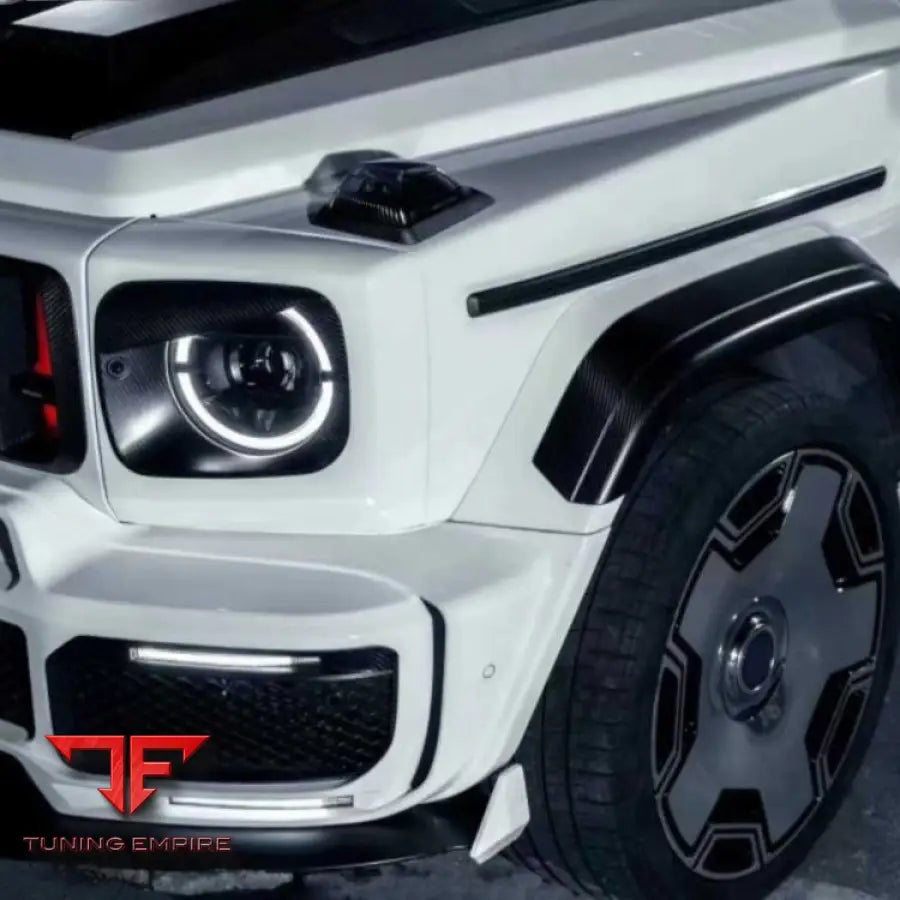 MERCEDES BENZ W464 G63 W463A HEADLIGHT DECORATIVE FRAME DRY CARBON FIBER COVERS