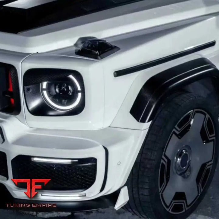 MERCEDES BENZ W464 G63 W463A HEADLIGHT DECORATIVE FRAME DRY CARBON FIBER COVERS