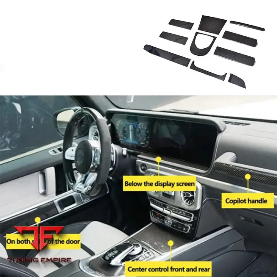 MERCEDES BENZ W464 W463A G500 G63 G550 DRY CARBON FIBER RED BLACK