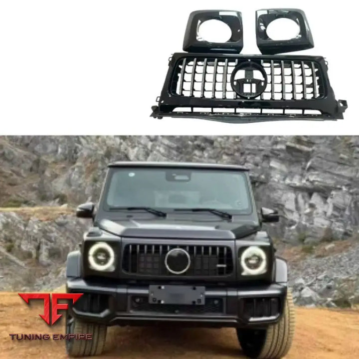 MERCEDES BENZ W465 G500 G63 GRILLE HEADLIGHT COVER UPGRADE TO 2025 VERSION
