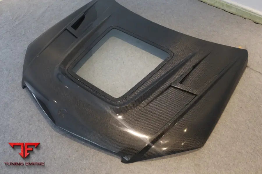 MERCEDES C63 AMG W204 CARBON HOOD WITH GLASS