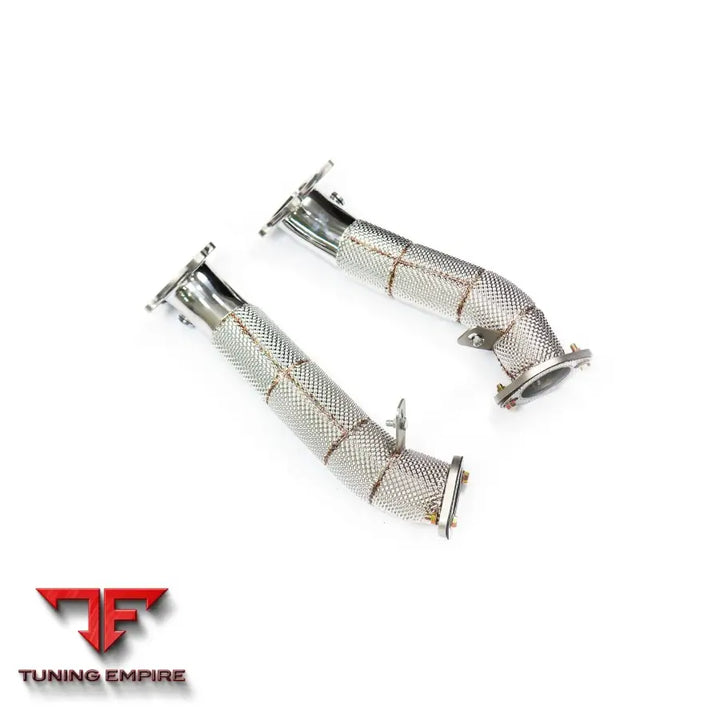 NISSAN GTR R35 3.8T STAINLESS STEEL RAZOR EXHAUST DOWNPIPE WITH HEAT SHIELD