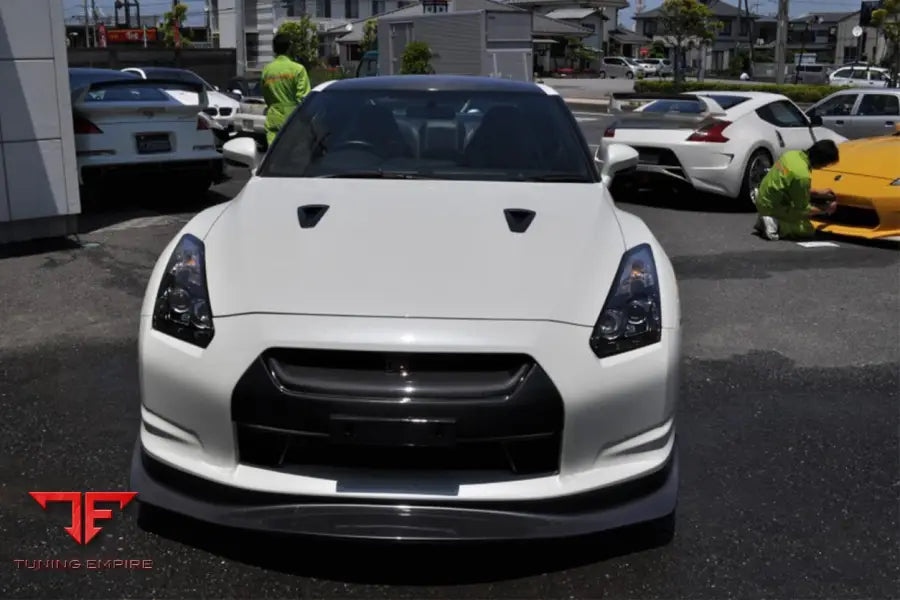 NISSAN GTR R35 CBA AMS STYLE CARBON FIBER FRONT LIP BSD