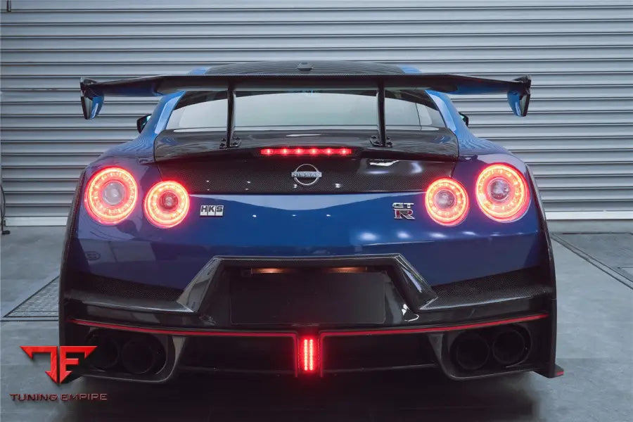 NISSAN GTR R35 CBA/DBA/EBA 2024-NISMO STYLE PART CARBON FIBER REAR BUMPER WITH BLACK LIGHT BSD