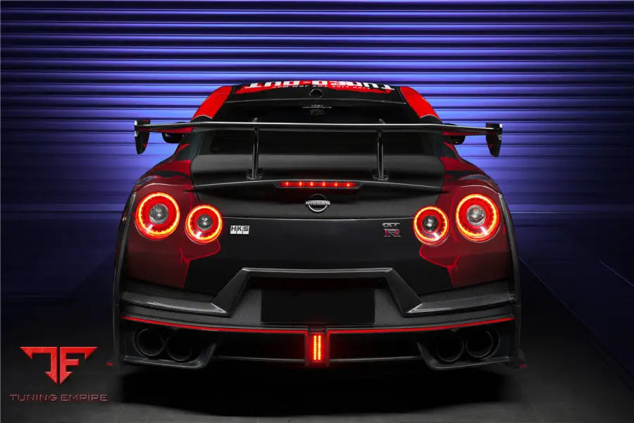 NISSAN GTR R35 CBA/DBA/EBA 2024-NISMO STYLE PART CARBON FIBER REAR BUMPER WITH BLACK LIGHT BSD