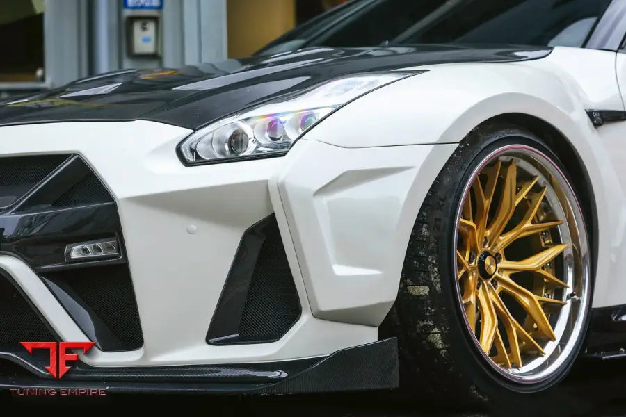 NISSAN GTR R35 CBA & DBA & EBA BKSSII STYLE PARTIAL CARBON FIBER FULL WIDE BODY KIT BSD